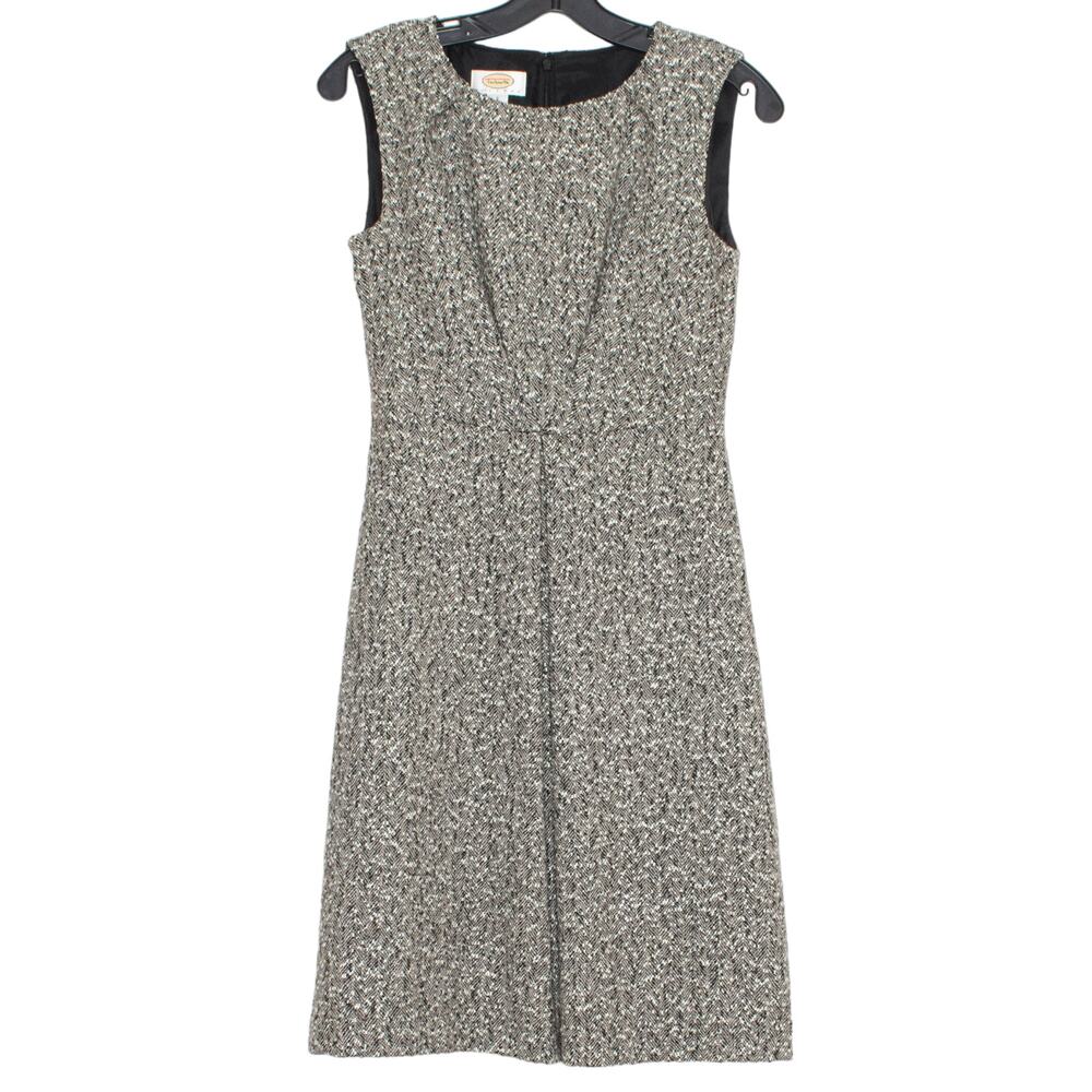 Talbots Vintage 90s Tweed Wool Sheath Dress Size 2P Career Office Work Old Money
